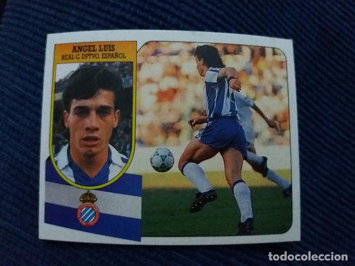 Cromos de f&uacute;tbol: 91/92 ESTE. ESPA&Ntilde;OL VERSION ANGEL LUIS COMO NUNCA PEGADO - Foto 1