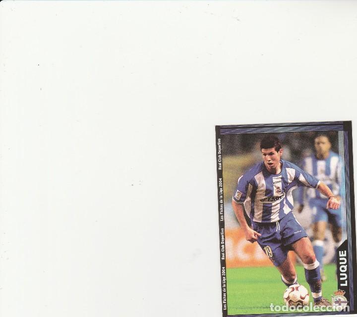 Figurine di Calcio: MUNDICROMO FICHAS DE LA LIGA 2004 LUQUE N&ordm; 77 ESCUDO FONDO CLARO DEPORTIVO DE LA CORU&Ntilde;A