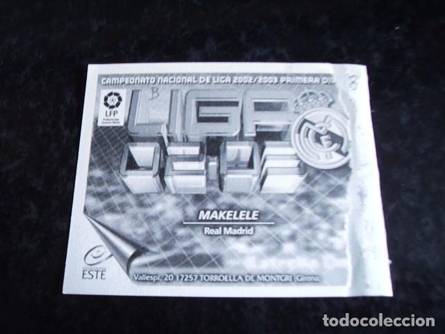Cromos de f&uacute;tbol: ESTE 02-03 BAJA MAKELELE ( R.MADRID ) VENTANILLA LATERAL - Foto 2