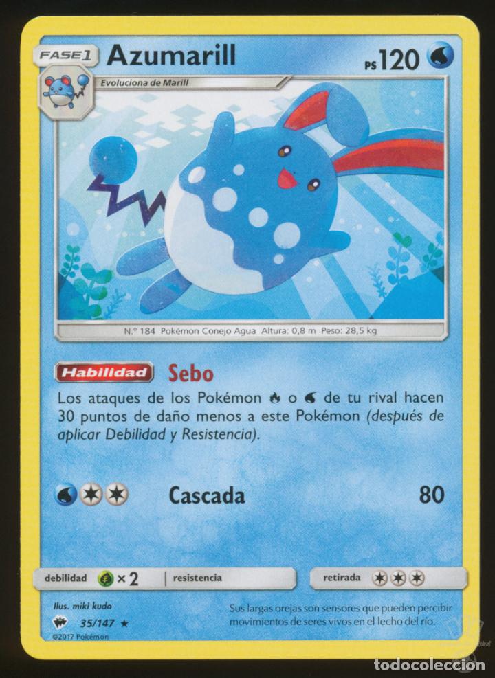 35/147. azumarill - sombras ardientes (burning - Buy Collectible football  stickers on todocoleccion