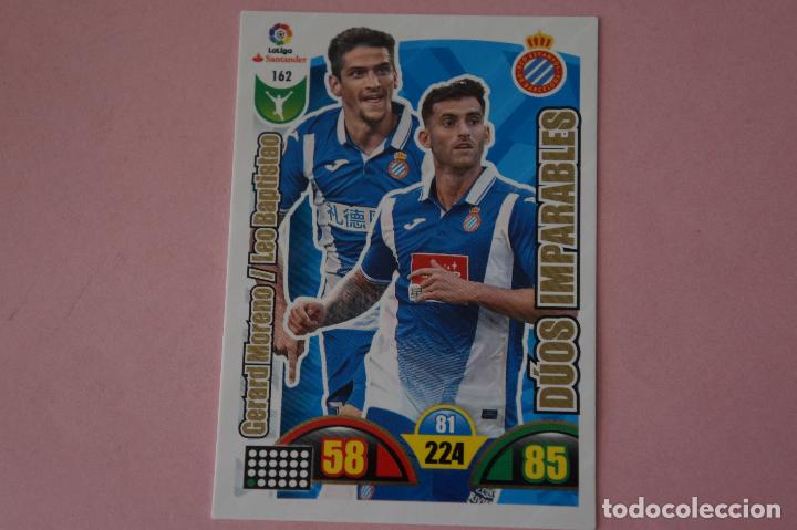 Cromos de F&uacute;tbol: CROMO CARD DE F&Uacute;TBOL D&Uacute;OS IMP. DEL R.C.D.ESPA&Ntilde;OL-ESPANYOL N&ordm; 162 LIGA ADRENALYN XL 2017-2018/17-18
