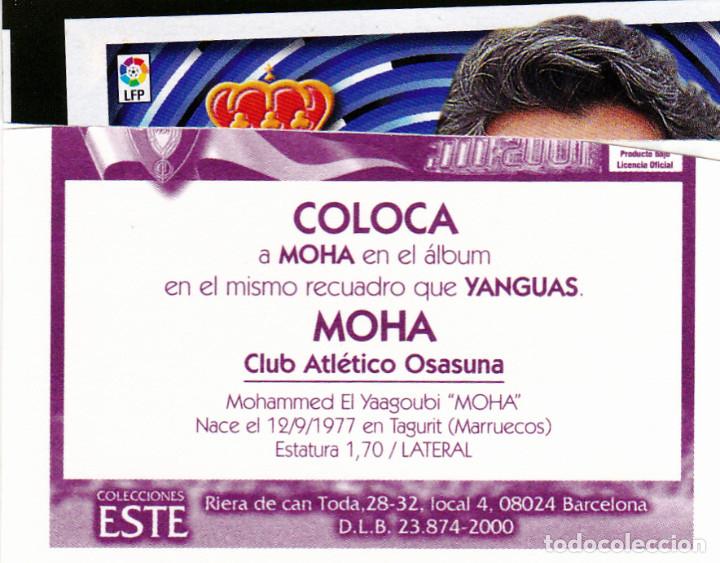 Cromos de f&uacute;tbol: ESTE 2000-01 COLOCA DEL OSASUNA (EN VENTANILLA) DIFICIL - Foto 2