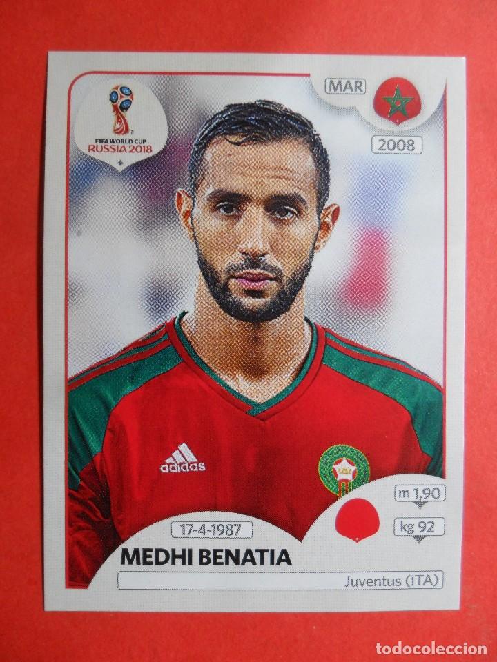 Football Stickers: STICKER - FIFA WORLD CUP RUSSIA RUSIA 2018 - 155 MEDHI BENATIA - MARRUECOS - 18 - PANINI