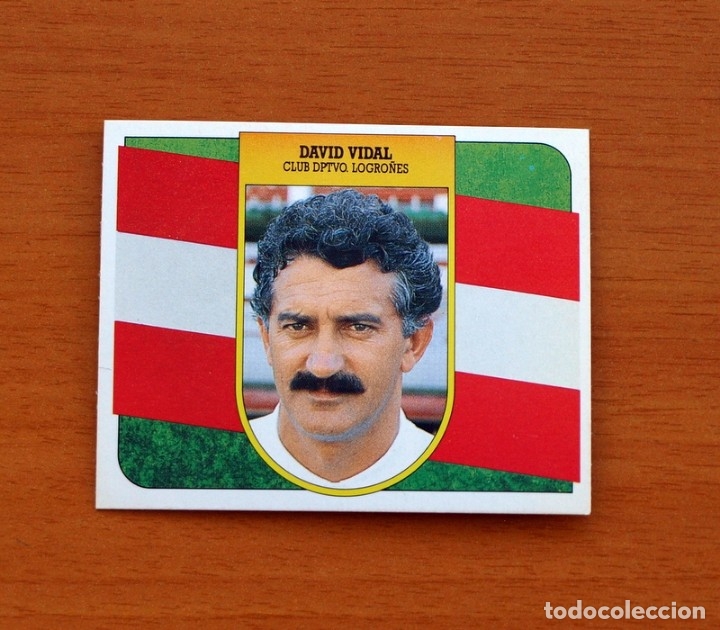 Cromos de f&uacute;tbol: Logro&ntilde;&eacute;s - David Vidal - Ediciones Este 1991-1992, 91-92 - nunca pegado - Foto 1