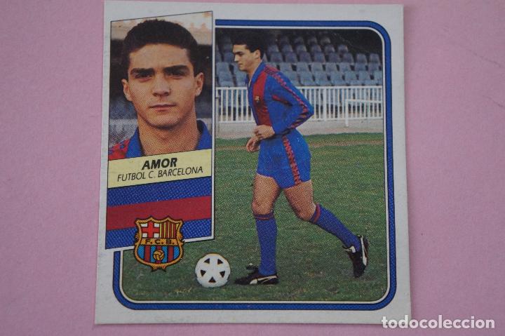 Cromos de f&uacute;tbol: CROMO DE F&Uacute;TBOL DE AMOR DEL F.C.BARCELONA DESPEGADO LIGA ESTE 1989-1990/89-90