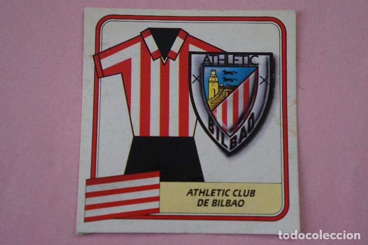 Cromos de f&uacute;tbol: CROMO DE F&Uacute;TBOL DE EQUIPACI&Oacute;N Y ESCUDO DEL ATH. BILBAO DESPEGADO LIGA ESTE 1989-1990/89-90