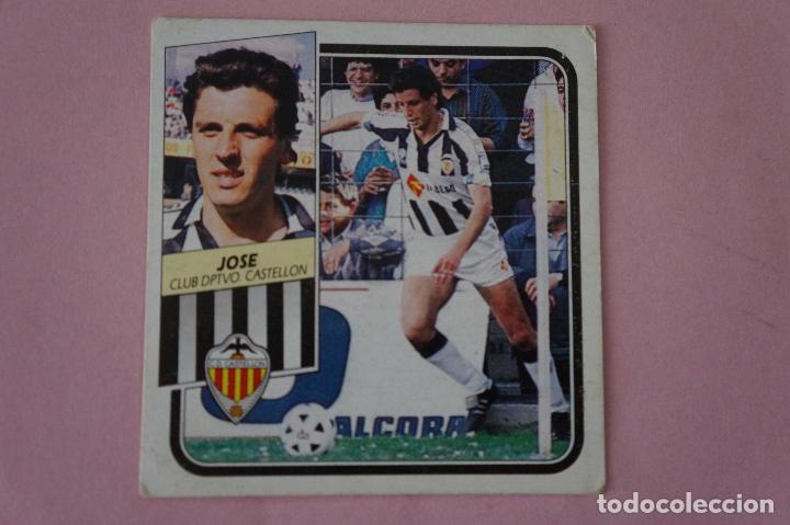 Cromos de f&uacute;tbol: CROMO DE F&Uacute;TBOL DE JOSE DEL C.D.CASTELL&Oacute;N DESPEGADO LIGA ESTE 1989-1990/89-90