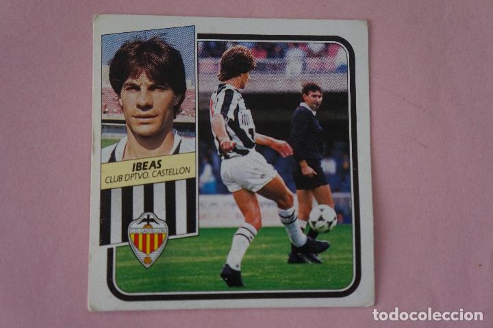 Cromos de f&uacute;tbol: CROMO DE F&Uacute;TBOL DE IBEAS DEL C.D.CASTELL&Oacute;N DESPEGADO LIGA ESTE 1989-1990/89-90