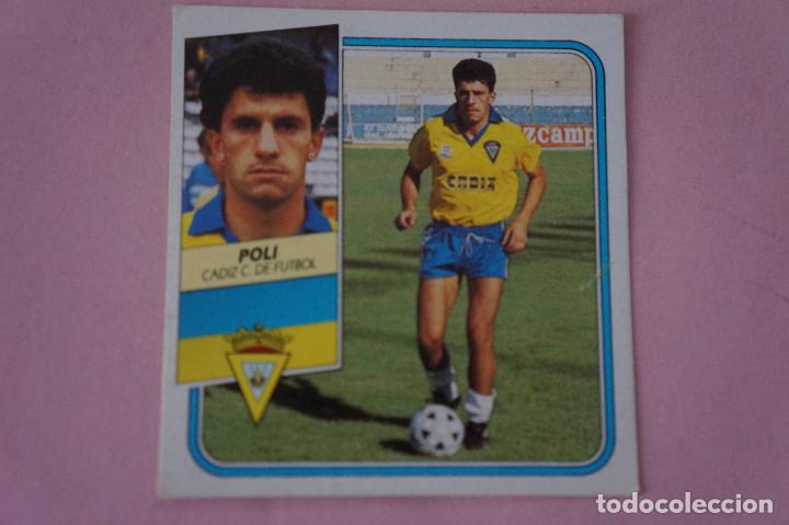 Cromos de f&uacute;tbol: CROMO DE F&Uacute;TBOL DE POLI DEL C&Aacute;DIZ C.F. DESPEGADO LIGA ESTE 1989-1990/89-90