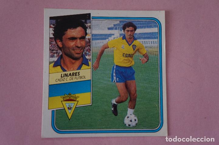 Cromos de f&uacute;tbol: CROMO DE F&Uacute;TBOL DE LINARES DEL C&Aacute;DIZ C.F. DESPEGADO LIGA ESTE 1989-1990/89-90