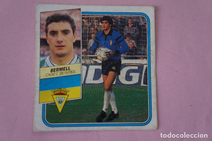 Cromos de f&uacute;tbol: CROMO DE F&Uacute;TBOL DE BERMELL DEL C&Aacute;DIZ C.F. DESPEGADO LIGA ESTE 1989-1990/89-90