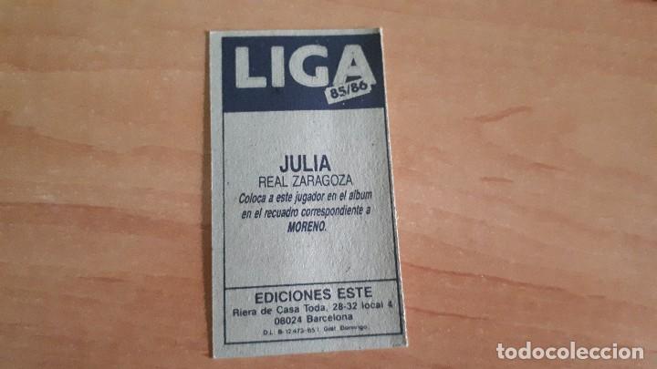 Cromos de f&uacute;tbol: Cromo Julia 85-86 edici&oacute;n Este - Foto 2