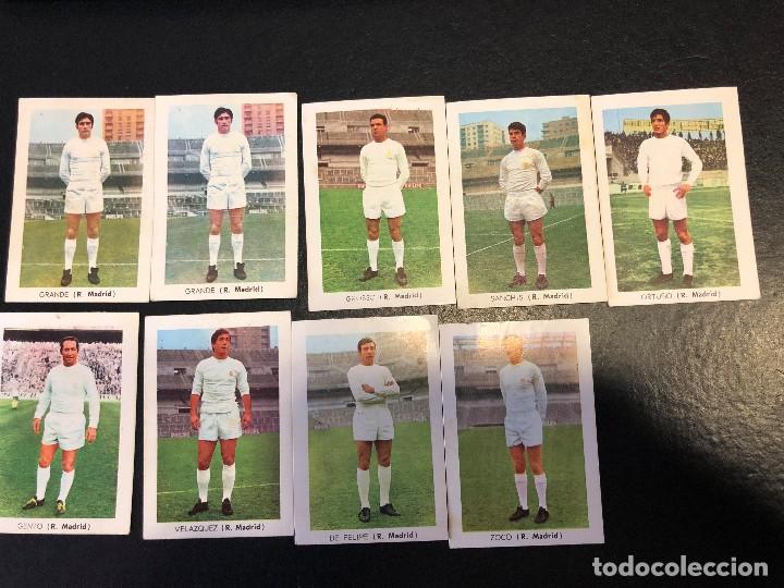 Cromos de f&uacute;tbol: FHER 1970 REAL MADRID-GRANDE-SANCHIS GENTO-ZOCO-GROSSO-ORTU&Ntilde;O-DE FELIPE-GRANDE Y VELAZQUEZ VENDEN SU