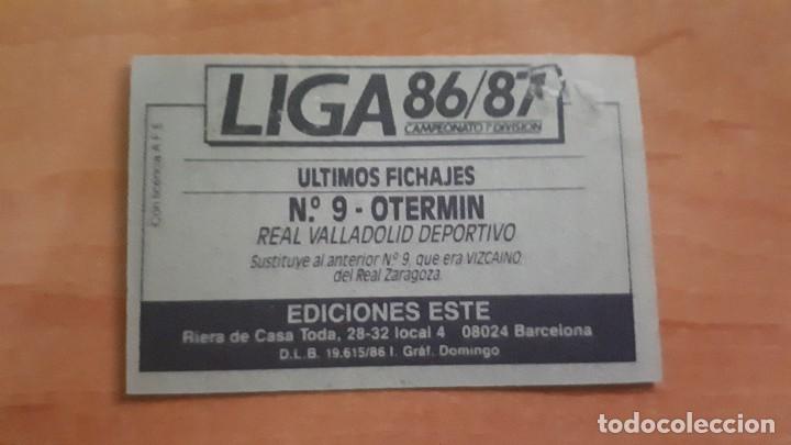 Cromos de f&uacute;tbol: Cromo Otermin 86-87 - Foto 2