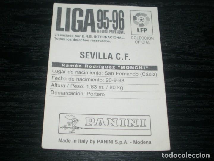 Cromos de f&uacute;tbol: -PANINI 95-96 : MONCHI ( SEVILLA ) - Foto 2