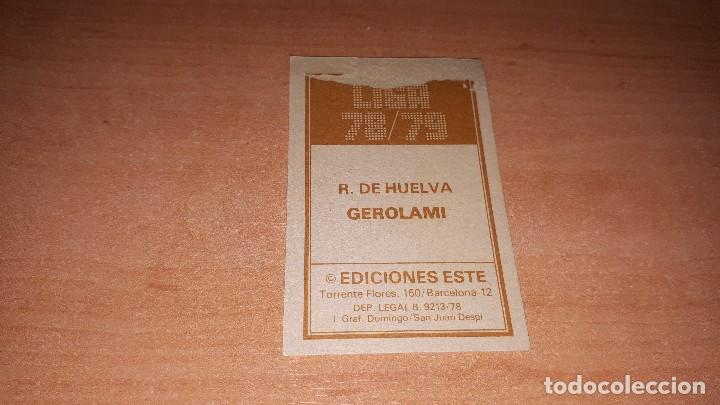 Cromos de f&uacute;tbol: Cromo Gerolami 78-79 - Foto 2