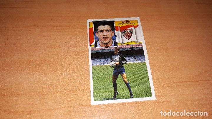 Cromos de F&uacute;tbol: Cromo Unzue 90-91