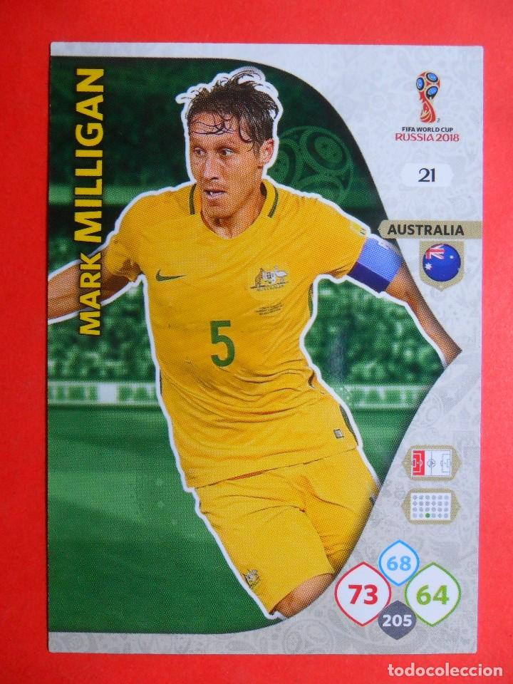 Cartes &agrave; collectionner de Football: ADRENALYN XL FIFA WORLD CUP RUSSIA RUSIA 2018 - 21 - MARK MILLIGAN - AUSTRALIA - PANINI