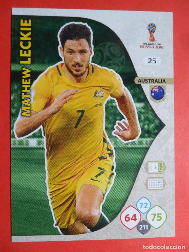 Cromos de F&uacute;tbol: ADRENALYN XL FIFA WORLD CUP RUSSIA RUSIA 2018 - 25 - MATHEW LECKIE - AUSTRALIA - PANINI