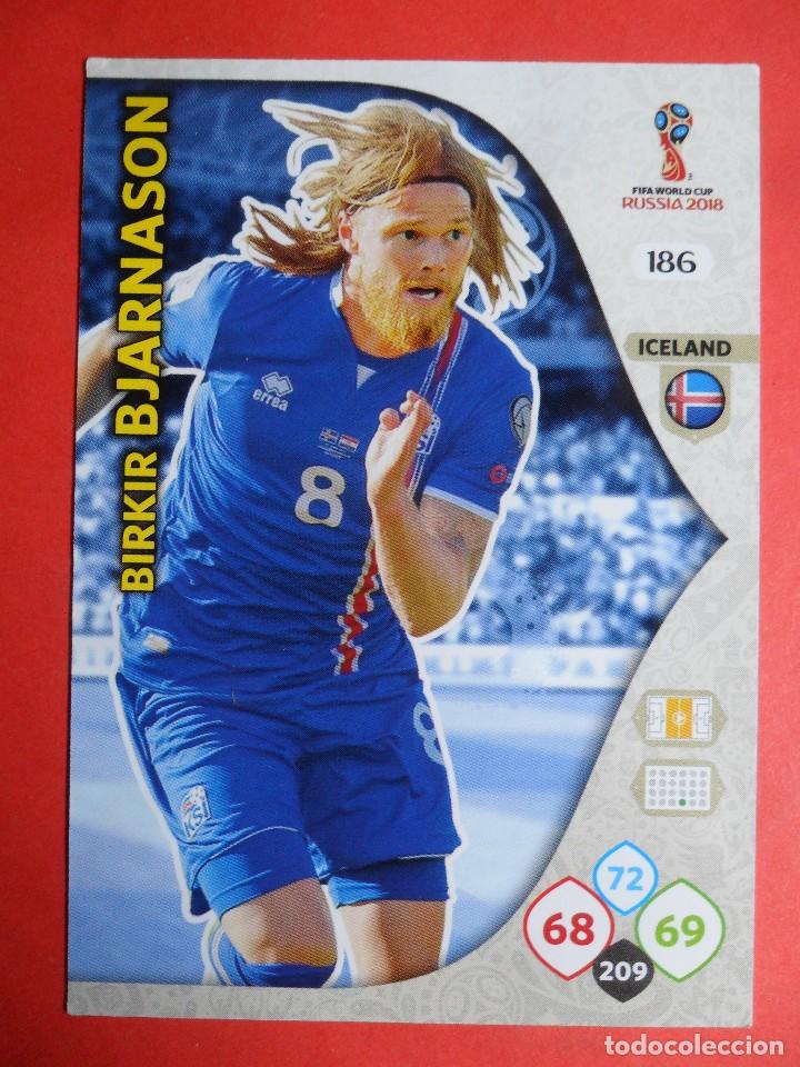 Football Stickers: ADRENALYN XL FIFA WORLD CUP RUSSIA RUSIA 2018 - 186 - BIRKIR BJARNASON - ISLANDIA - PANINI
