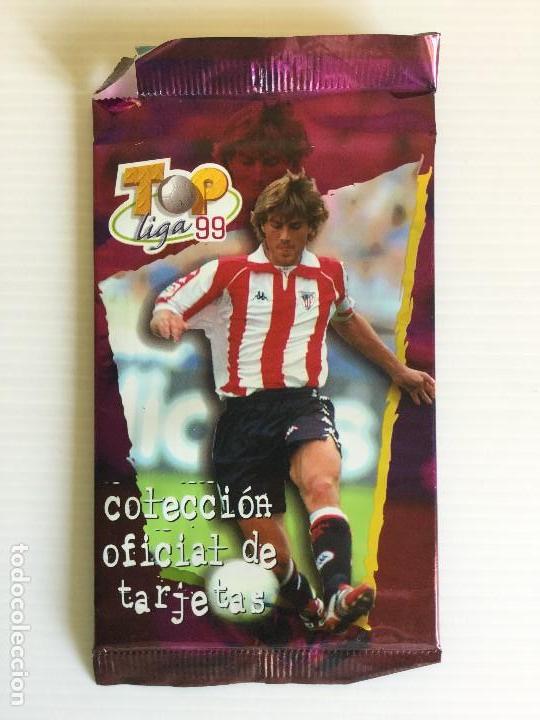 Fu&szlig;ball-Sticker: Sobre abierto 6 tarjetas Top Liga 99 Colecci&oacute;n Oficial de Tarjetas Mundi Cromo