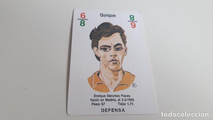 Football Stickers: QUIQUE (VALENCIA)-- JUEGO DE CARTAS TEMPORADA 1989-1990