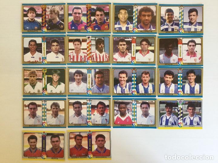 Fu&szlig;ball-Sticker: Lote de 19 cromos F&uacute;tbol Total Liga 95 Mundi Cromo