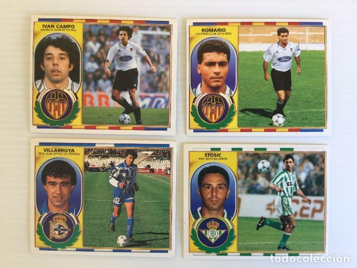 Fu&szlig;ball-Sticker: Lote 4 cromos Liga 96/97 Colecciones Este.