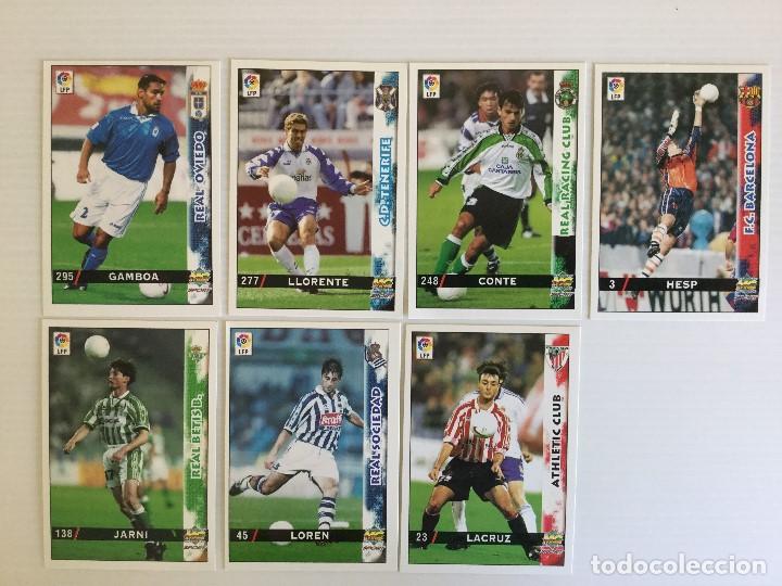Fu&szlig;ball-Sticker: Las Fichas de la Liga 98/99 LFP Lote 7 fichas Mundi cromo
