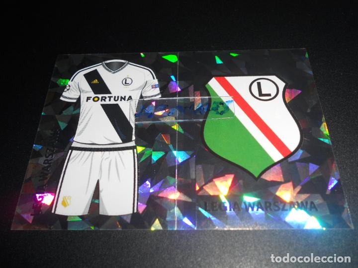 Cromos de F&uacute;tbol: 1 y 2 EQUIPACION Y ESCUDO LEGIA WARSZAWA CROMOS STICKERS CHAMPIONS LEAGUE TOPPS 16 17 2016 2017