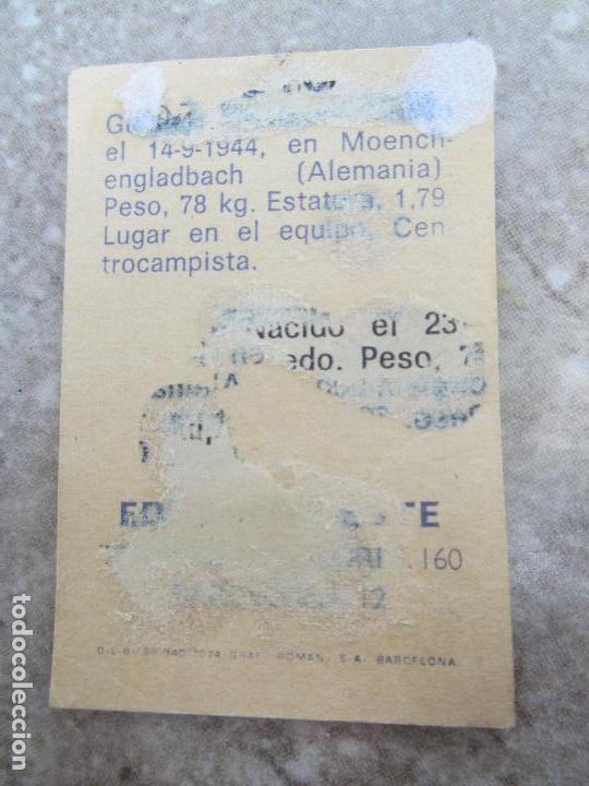 Cromos de f&uacute;tbol: cromo , ediciones este 1974 , netzer , real madrid - Foto 2