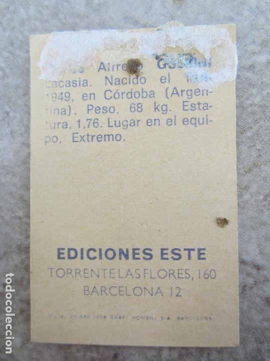 Cromos de f&uacute;tbol: cromo , ediciones este 1974 , guerini , malaga - Foto 2
