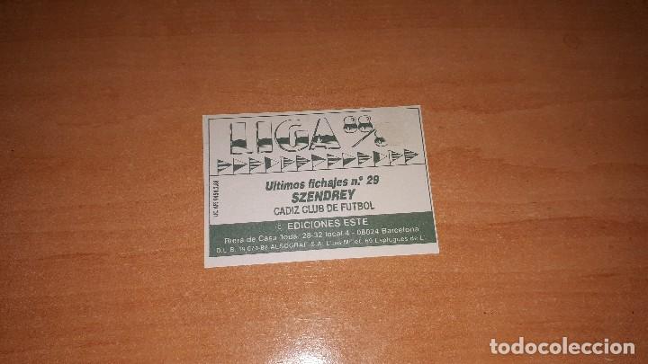 Cromos de f&uacute;tbol: Cromo Szendrey 88-89 - Foto 2