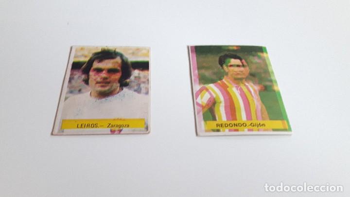 Cromos de Futebol: CROMOS  DE REDONDO-GIJON Y LEIROS-ZARAGOZA EDITORIAL FINI CON ERROR DE IMPRESION
