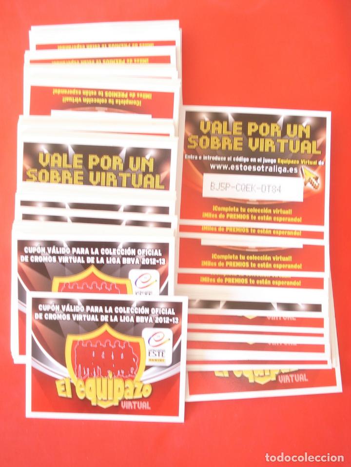 Cromos de F&uacute;tbol: Lote de 180 cromos virtuales LIGA 2012-2013. Colecciones Este.