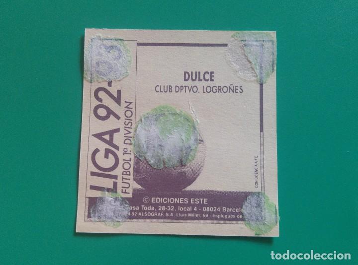 Cromos de f&uacute;tbol: DULCE - LOGRO&Ntilde;&Eacute;S - EDICIONES ESTE 1992-93 - DESPEGADO - 92/93 - Foto 2