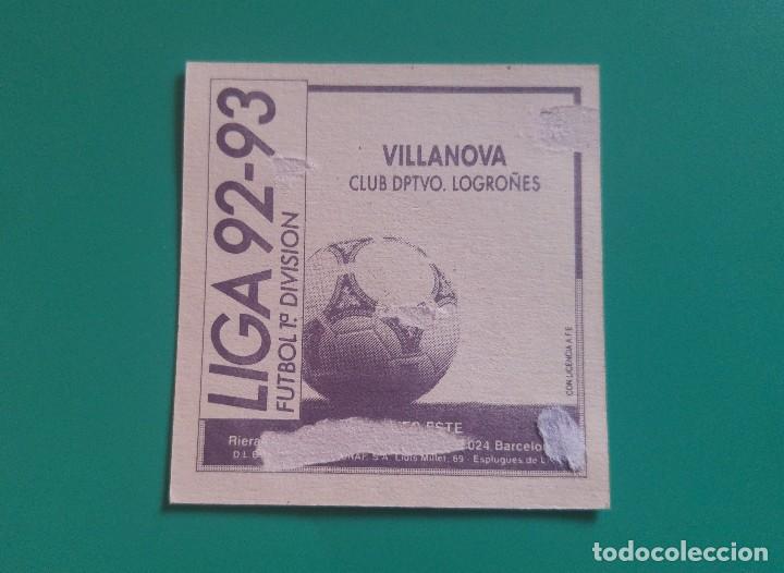 Cromos de f&uacute;tbol: VILLANOVA - LOGRO&Ntilde;&Eacute;S - EDICIONES ESTE 1992-93 - DESPEGADO - 92/93 - Foto 2
