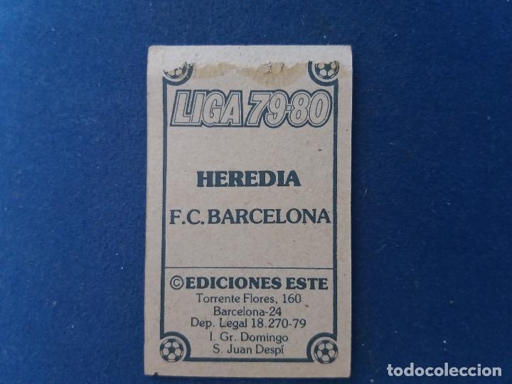 Cromos de f&uacute;tbol: 79/80 ESTE. Barcelona heredia - Foto 2