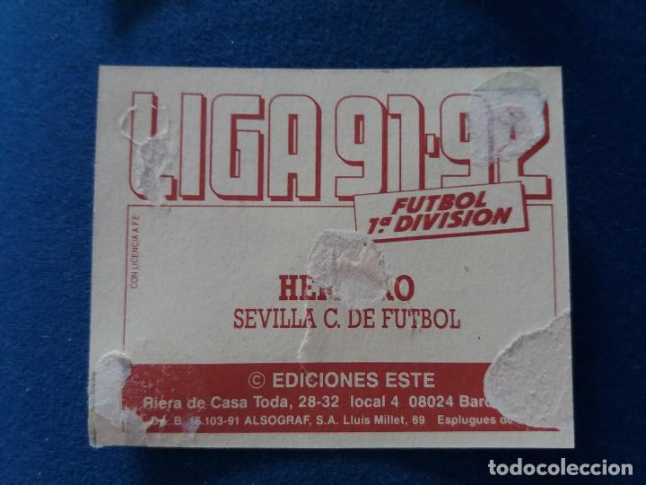 Cromos de f&uacute;tbol: 91/92 ESTE. baja SEVILLA herrero - Foto 2