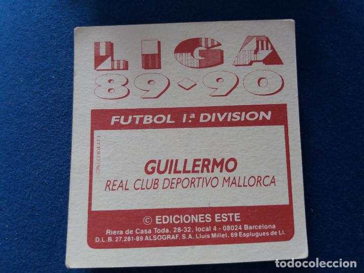 Cromos de f&uacute;tbol: 89/90 ESTE. NUNCA PEGADO mallorca guillermo - Foto 2