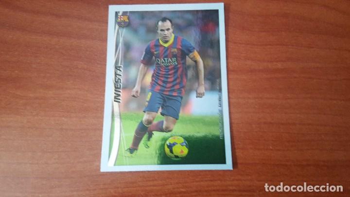 Cromos de f&uacute;tbol: CROMO MUNDICROMO LAS FICHAS QUIZ DE LA LIGA 2015 INIESTA METALCARD LIMITED