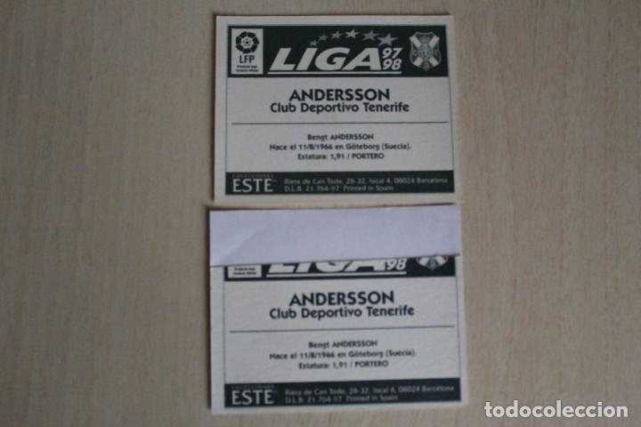 Cromos de f&uacute;tbol: ESTE 97 98 ANDERSSON 2 VARIEDADES - Foto 4