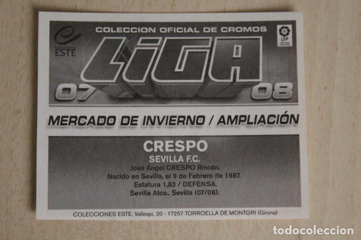 Cromos de f&uacute;tbol: ESTE 07 08 CRESPO MERCADO INVIERNO - Foto 2