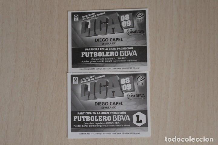 Cromos de f&uacute;tbol: ESTE 08 09 DIEGO CAPEL DOBLE TRASERA - Foto 1