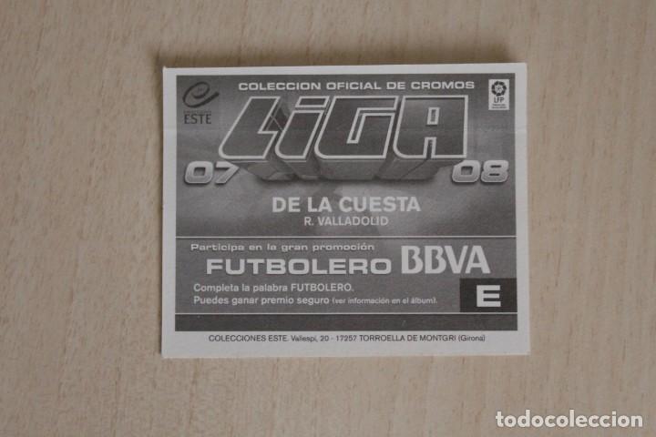 Cromos de f&uacute;tbol: ESTE 07 08 DE LA CUESTA ERROR TRASERA - Foto 1