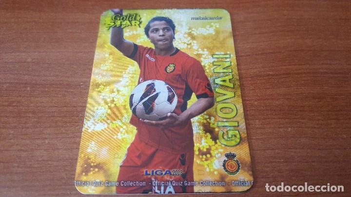 Cromos de F&uacute;tbol: MUNDICROMO LAS FICHAS DE LA LIGA 2013 OFFICIAL QUIZ GAME COLLECTION GOLD STAR GIOVANI FONDO LETRAS