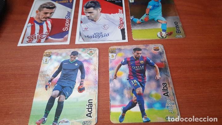 Cromos de F&uacute;tbol: LOTE MUNDICROMO LAS FICHAS DE LA LIGA 2016 OFFICIAL QUIZ GAME 130 512 568 572 604