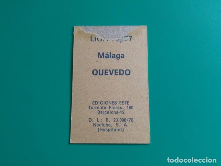 Cromos de f&uacute;tbol: QUEVEDO - M&Aacute;LAGA - EDICIONES ESTE 1976-77 - 76/77 - Foto 2