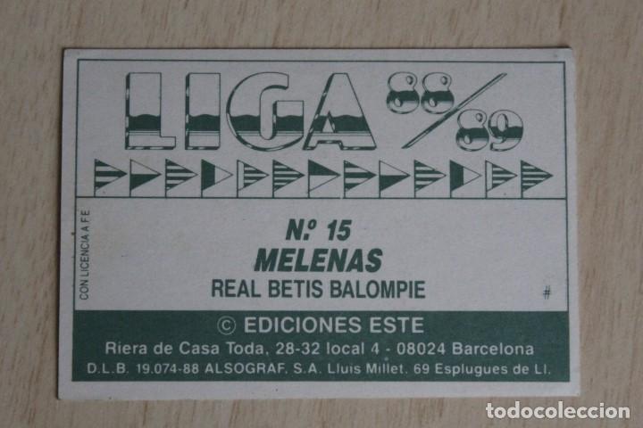 Cromos de f&uacute;tbol: ESTE 88 89 MELENAS BAJA CON # EN LA TRASERA - Foto 2