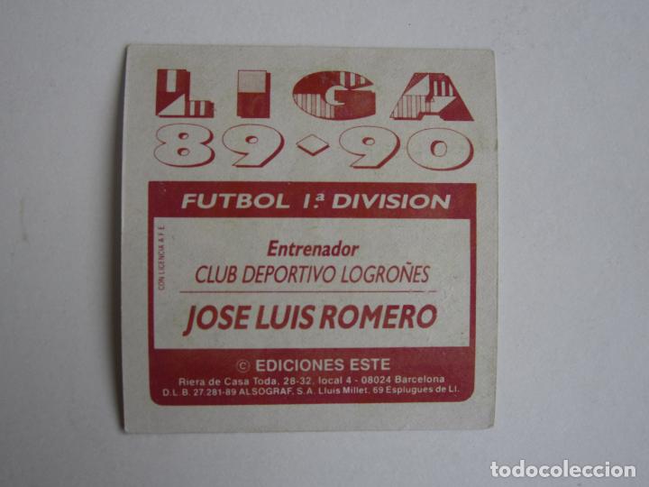 Cromos de f&uacute;tbol: ESTE 89 90 ROMERO LOGRO&Ntilde;ES D 1989 1990 - Foto 2